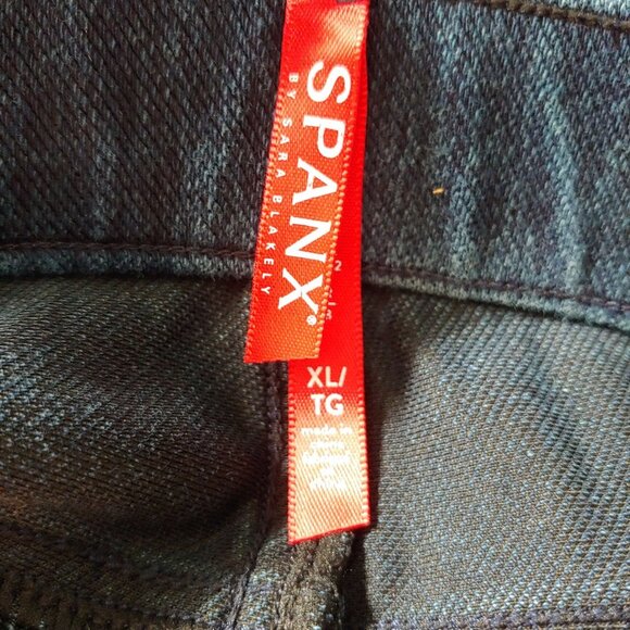 Spanx Jeanish Blue Denim Skinny Leggings Large - Picture 11 of 12